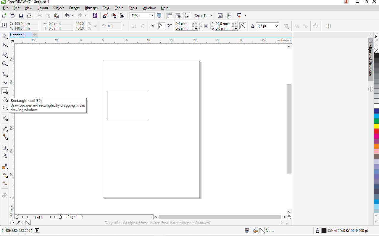 rectangle tool corel draw