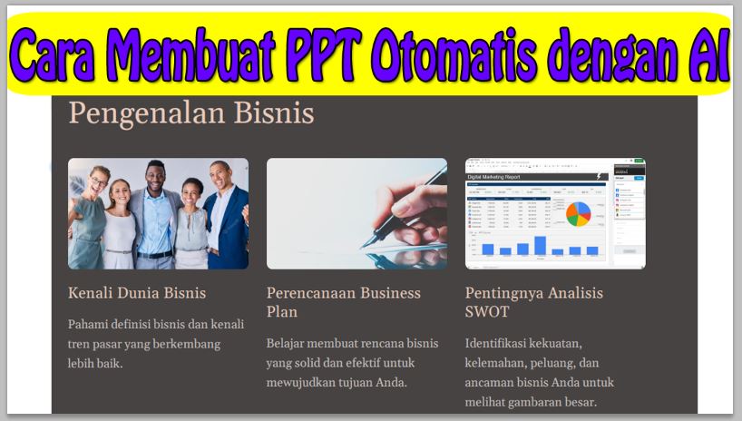 Cara Membuat PPT Otomatis dengan AI Online Gratis