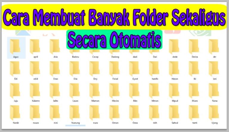 Cara Membuat Banyak Folder Sekaligus Secara Otomatis