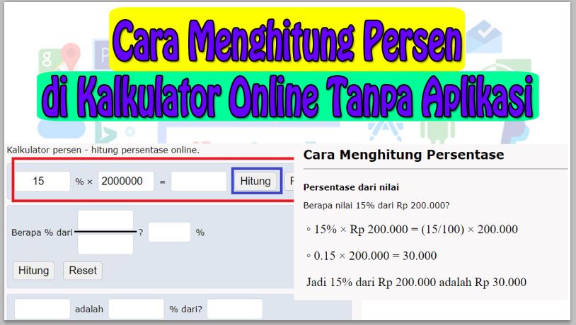 Cara Menghitung Persentase Online Menggunakan Kalkulator Persen Gratis