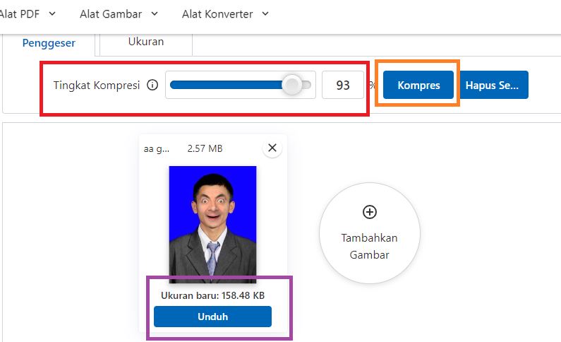 Cara Mengubah Ukuran Foto JPEG Menjadi 200kb Online