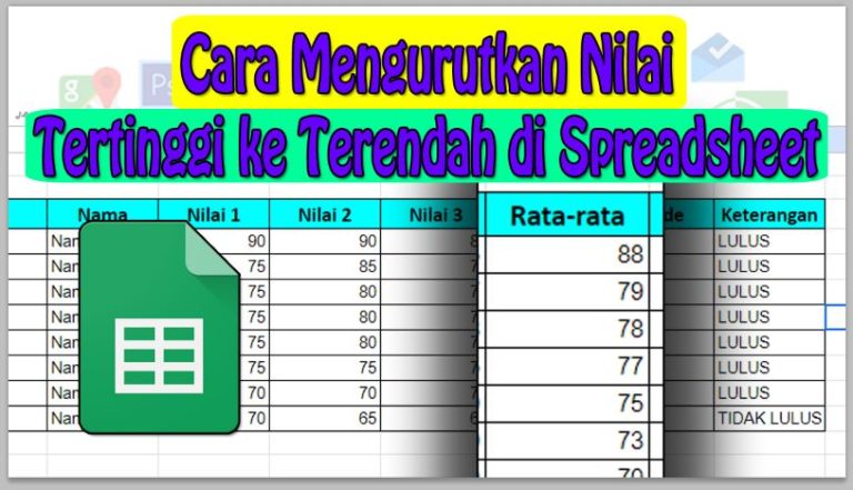 Cara Mengurutkan Nilai Tertinggi ke Terendah di Spreadsheet
