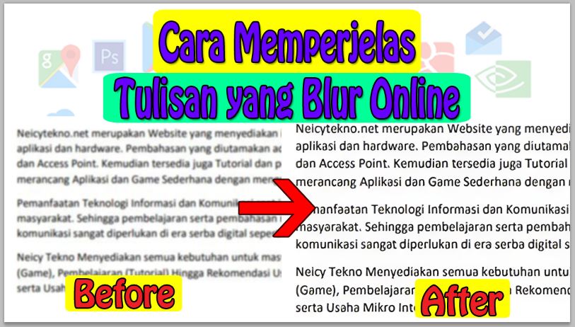 Cara Memperjelas Tulisan yang Blur Online