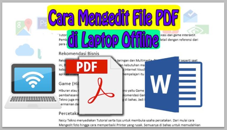 Cara Mengedit File PDF di Laptop Offline