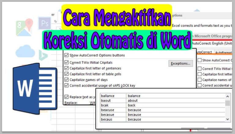 Cara Mengaktifkan Koreksi Otomatis di Word