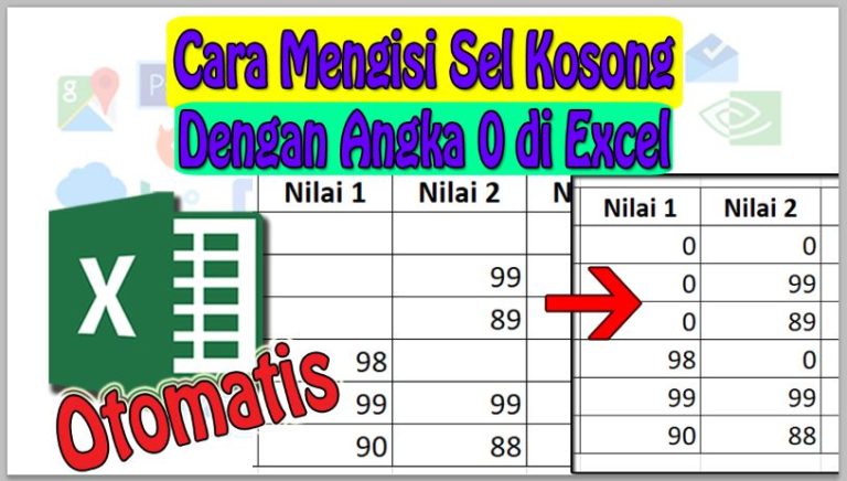Cara Mengisi Sel Kosong Dengan Angka 0 di Excel