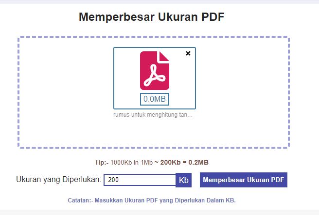 Cara Memperbesar Ukuran PDF Menjadi 200kb Online Tanpa Aplikasi