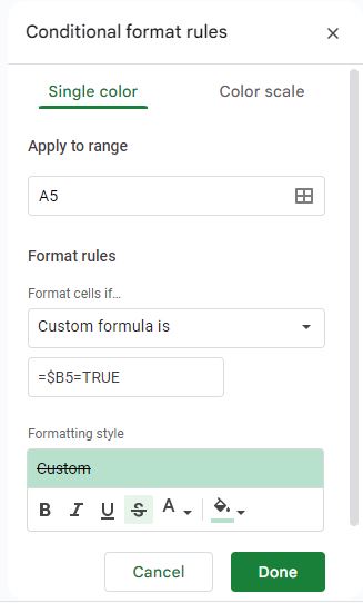 Cara Membuat Checkbox Otomatis Dicoret di Google Sheet