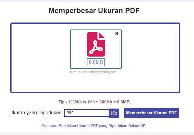 Cara Memperbesar Ukuran PDF Menjadi 300 kb Online Tanpa Aplikasi