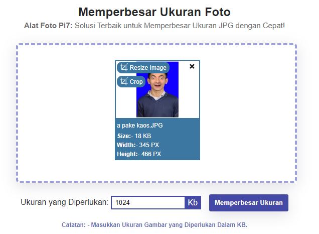 Cara Memperbesar Ukuran JPG Menjadi 1 MB Online Tanpa Aplikasi