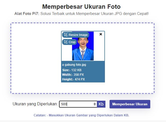 Memperbesar Ukuran Foto Menjadi 500 kb Online