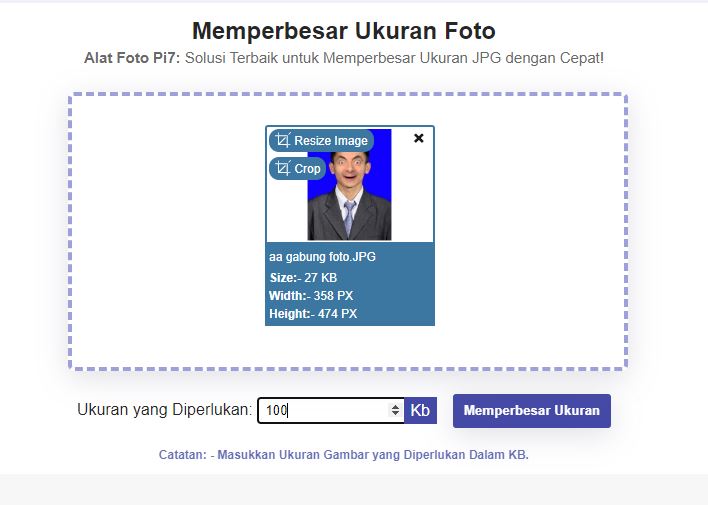 Cara Memperbesar Ukuran File JPG Menjadi 100kb Online Tanpa Aplikasi
