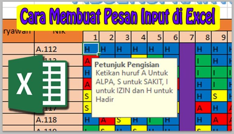 Cara Membuat Pesan Input di Excel