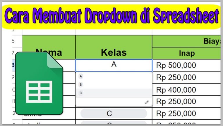 Cara Membuat Dropdown di Spreadsheet