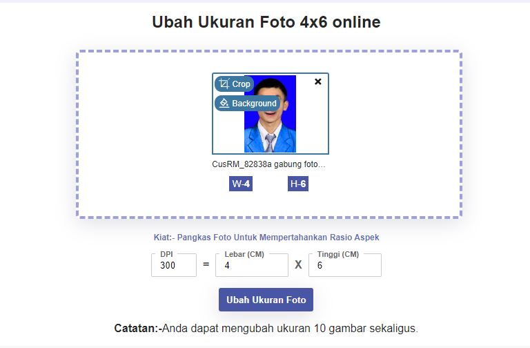 Cara Mengubah Ukuran Pas Foto Menjadi 4x6 Online Tanpa Aplikasi