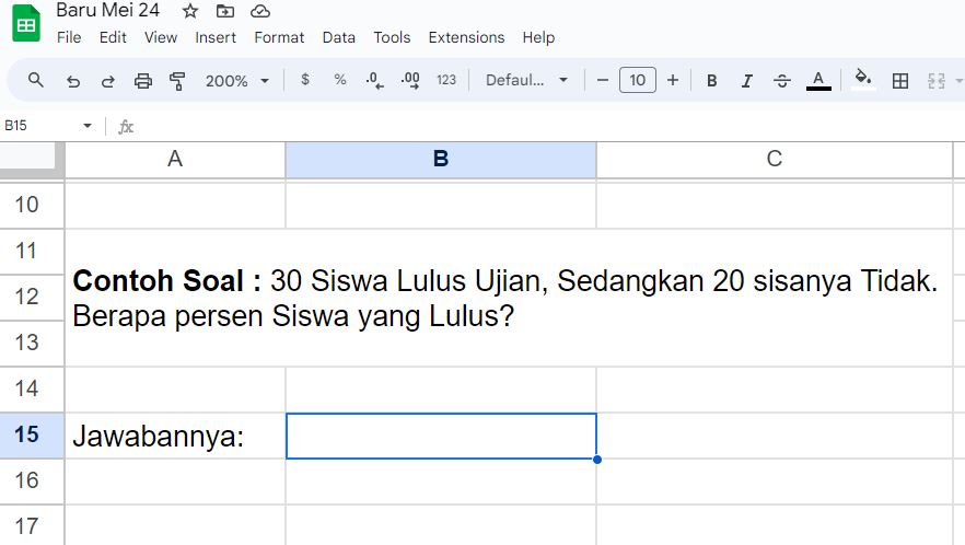 Cara Menggunakan Rumus Menghitung Persentase di Spreadsheet