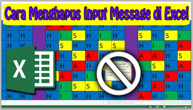 Cara Menghapus Input Message di Excel