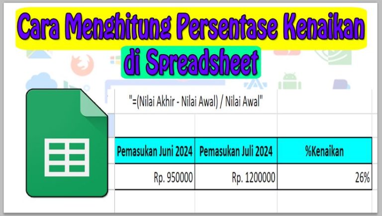 Cara Menghitung Persentase Kenaikan di Spreadsheet