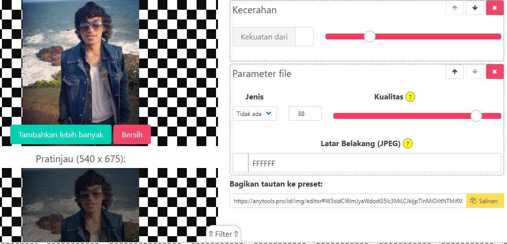 Cara Menggelapkan Foto Online