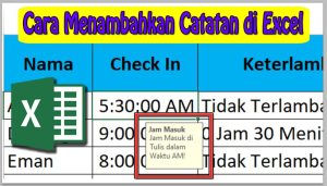 Cara Menambahkan Catatan Di Excel Neicytekno