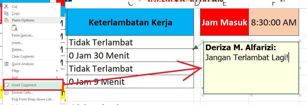 Cara Menambahkan Comment Di Excel Neicytekno