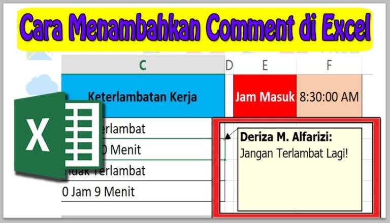 Cara Menambahkan Comment di Excel