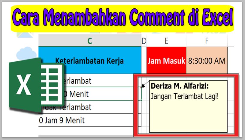 Cara Menambahkan Comment di Excel