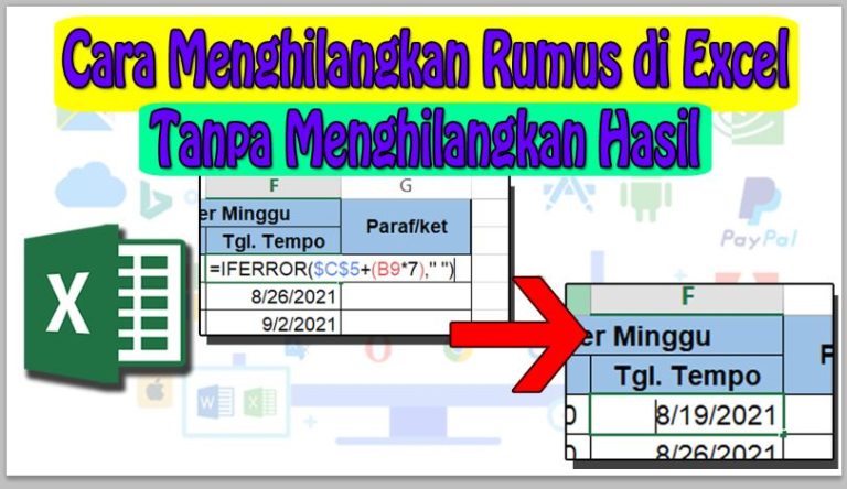 Cara Menghilangkan Rumus di Excel Tanpa Menghilangkan Hasil