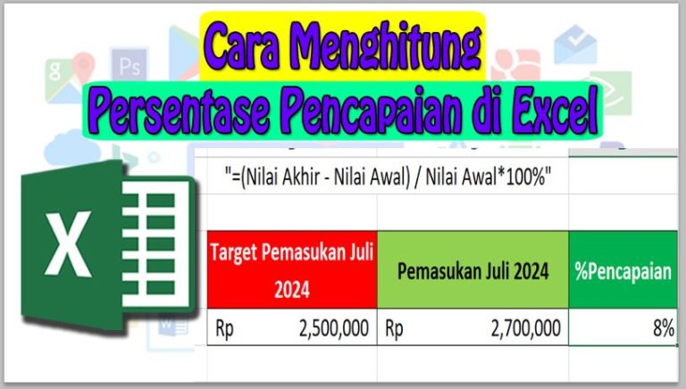 Cara Menghitung Persentase Pencapaian di Excel