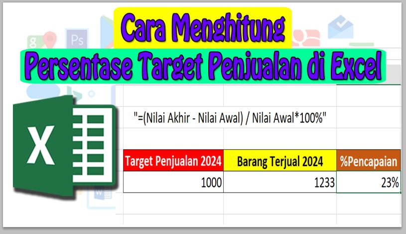 Cara Menghitung Persentase Target Penjualan di Excel