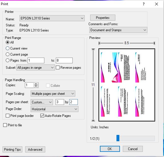 Cara Print PowerPoint 6 Slide Full Kertas Tanpa Terpotong dan Hasilnya Rapi (6 Slide dalam 1 Lembar Full)