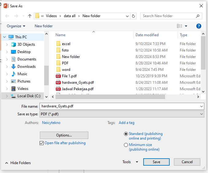 Konversi PowerPoint ke PDF Offline