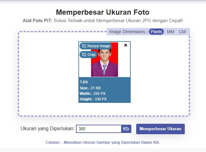 Memperbesar Ukuran JPG Menjadi 300kb Online