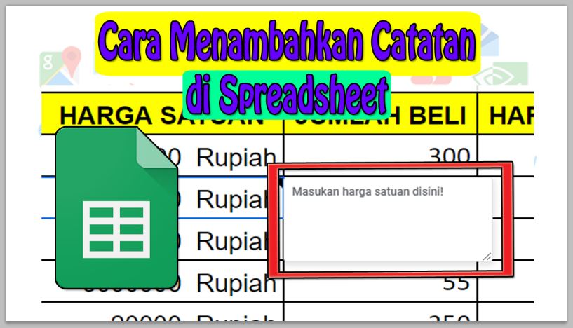 Cara Menambahkan Catatan di Spreadsheet