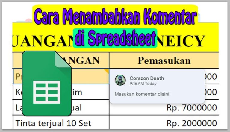 Cara Menambahkan Komentar di Spreadsheet