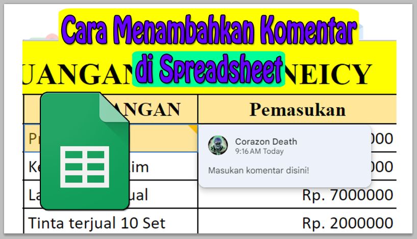 Cara Menambahkan Komentar di Spreadsheet
