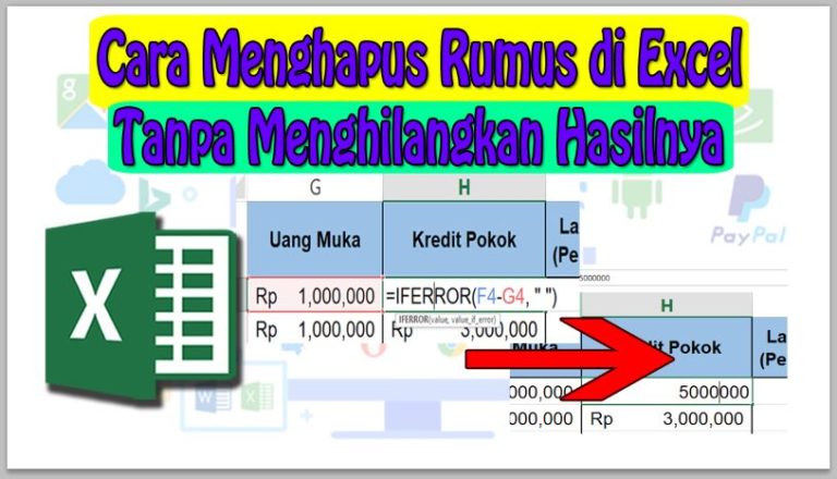 Cara Menghapus Rumus di Excel Tanpa Menghilangkan Hasilnya