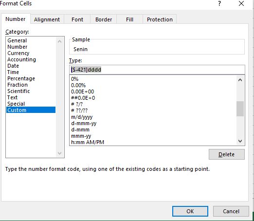Cara Membuat Hari Berurutan Sesuai Tanggal di Excel