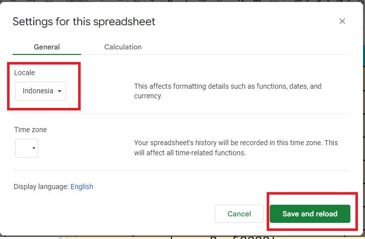 Format Tanggal Bahasa indonesia - Cara Mengubah Hari Bahasa Inggris ke Indonesia di Spreadsheet / Google Sheet
