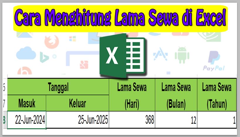 Cara Menghitung Lama Sewa di Excel