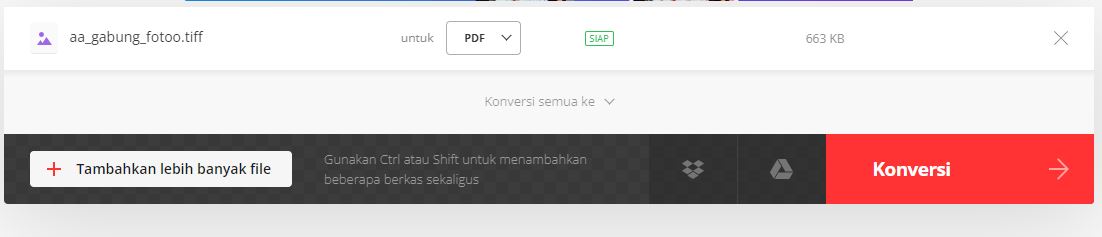 Mengubah TIFF ke PDF Online