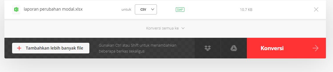 Cara Mengubah XLSX ke CSV Online