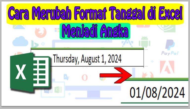 Cara Merubah Format Tanggal di Excel Menjadi Angka