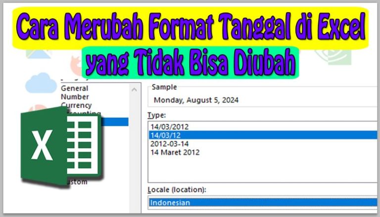 Cara Merubah Format Tanggal di Excel yang Tidak Bisa Diubah