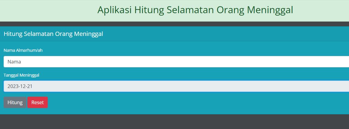 Kalkulator Selamatan Orang Meninggal Adat Jawa Online