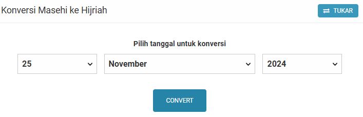 Konversi Kalender Masehi ke Hijriyah Online