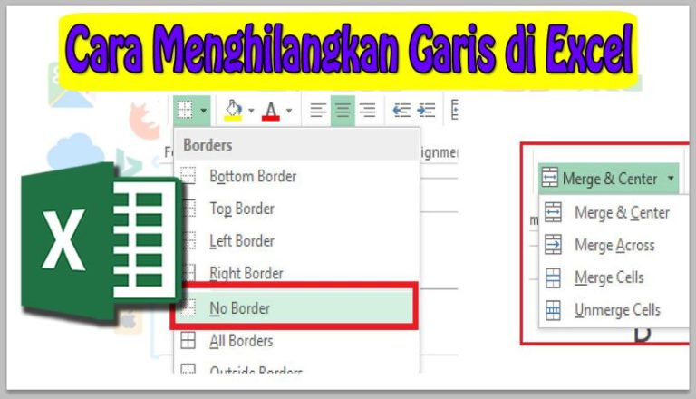 2 Cara Menghilangkan Garis di Excel