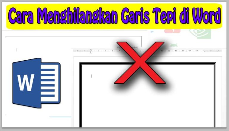 Cara Menghilangkan Garis Tepi di Word