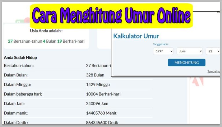 Cara Menghitung Umur Online