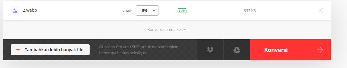 Cara Mengubah Foto WEBP ke JPG Online